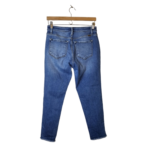 KanCan Estilo Distressed Ankle Skinny Jeans Medium Wash Step Hem - Picture 2 of 7